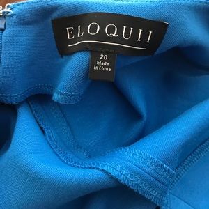 Eloquii Dresses - Kingfisher Blue knit pencil dress w/ v-back. Eloquii Dresses - Kingfisher Blue knit pencil dress w/ v-back.